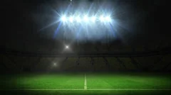Lights flashing over football pitch