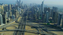 Aerial view Sheikh Zayed expressway, Dubai