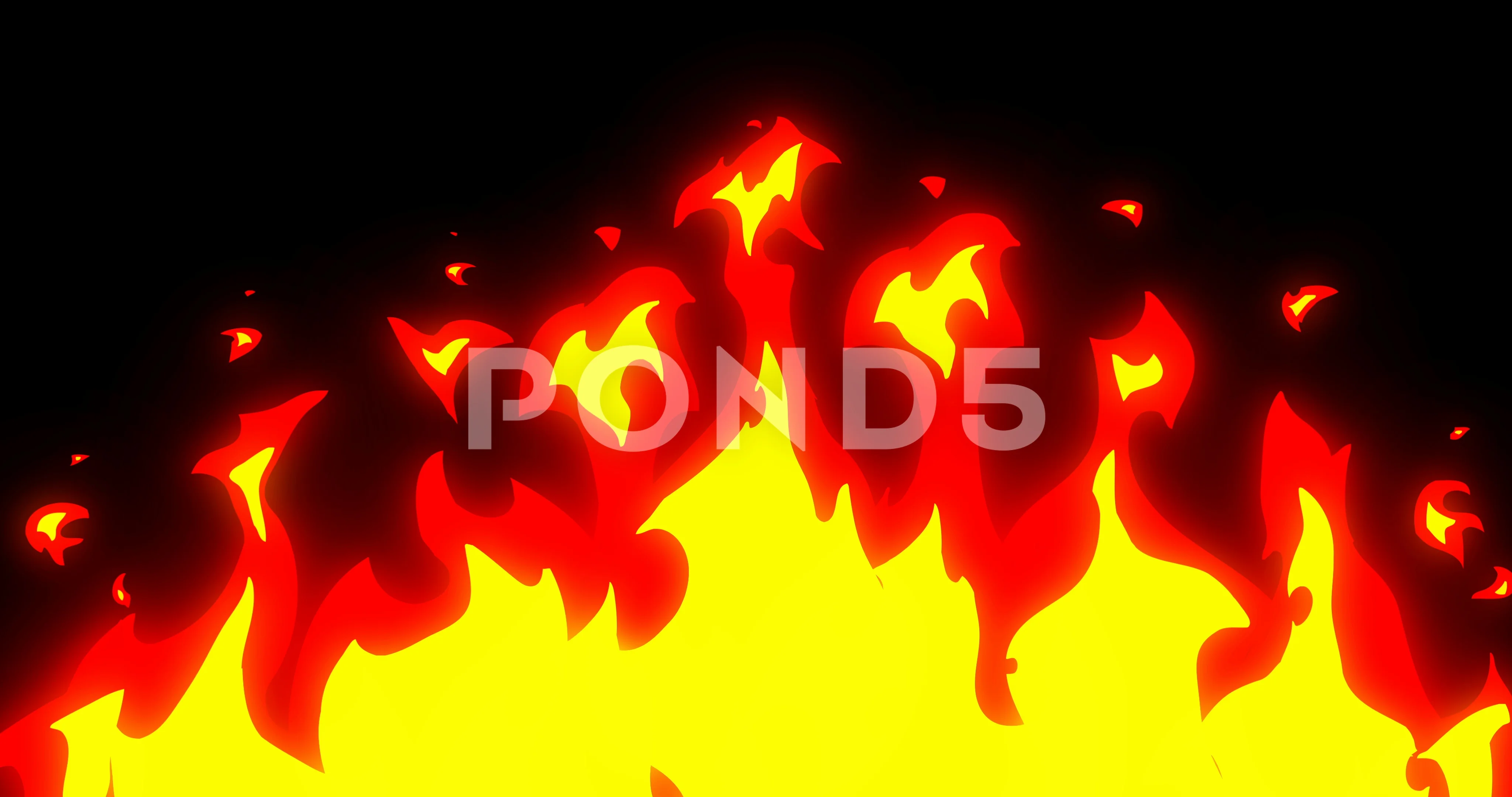 04 - 2D Cartoon Fire Animation 4k Fireba... | Stock Video | Pond5