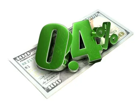 0.4 percent 3d. Stock Illustration