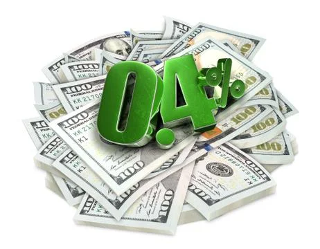 0.4 percent 3d. Stock Illustration
