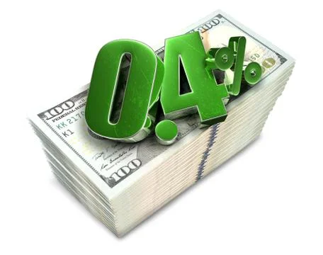 0.4 percent 3d. Stock Illustration