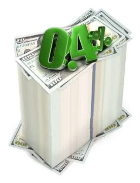 0.4 percent 3d. Stock Illustration
