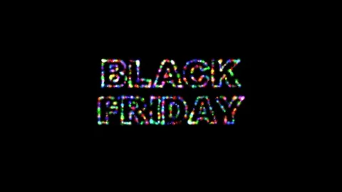04 Text Animation with Colored Particles Black Friday Vidéo 128826198