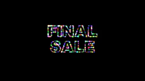 04 Text Animation with Colored Particles Final Sale 库存影片 128826326