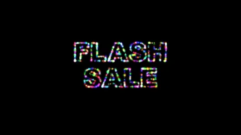 04 Text Animation with Colored Particles Flash Sale 库存影片 128826645
