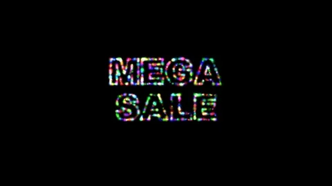 04 Text Animation with Colored Particles Mega Sale 库存影片 129908006