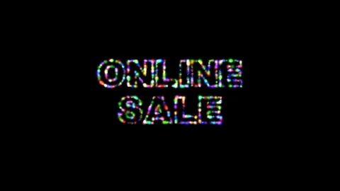 04 Text Animation with Colored Particles Online Sale 库存影片 129908228