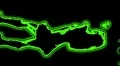 04- Vertical HD sexy dancer silhouette - green neon on black HD Footage