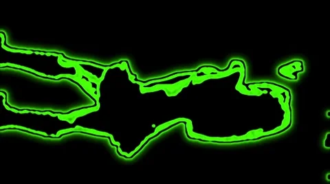 04- Vertical HD sexy dancer silhouette - green neon on black Stock Footage