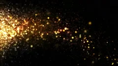 Glitter Particles Drifting Gold