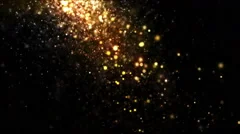 Glitter Particles Falling Gold