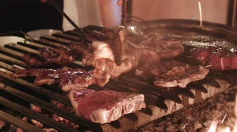 0402 Chef cooking on a grill Stock Footage 40499417