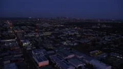 Aerial view of Los Angeles City at night