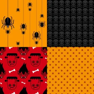 0404 Halloween Pattern Stock Illustration