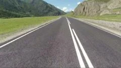 Aerial Stock Footage FlyBy Over Higway in Mountans