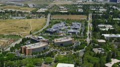 Aerial view of Google building in Silicon Valley California