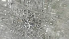 Zoom in from Earth in space downtown to Los Angeles city