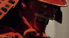 Samurai 9, in the red helmet (close up), moving