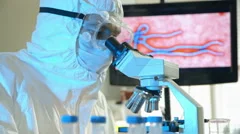 virologist working on a Ebola vacine