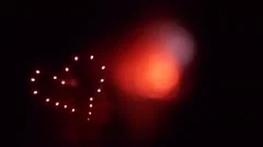 Real heart shaped Fireworks with bokeh circles in FullHD no cgi