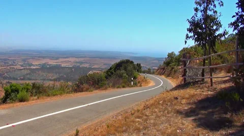 0410 Mountain road Stock Footage 34811289