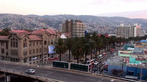 0417 Sunset at Valparaiso Stock Footage 36645506