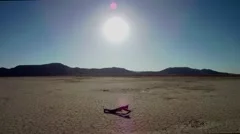 Sunset on a Dry Desert Lake Bed - Time Lapse