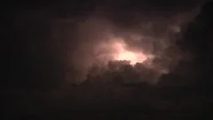 Thunderstorm at night with clouds. Thunder, Lightning. Duration: 00:08:08,00