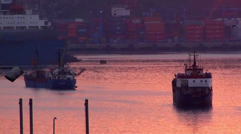 0419 Sunset at Valparaiso Stock Footage 36644916