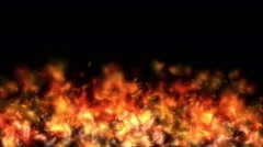 Seamless Looping Animation of Fire Flame on black background. HQ Video Clip