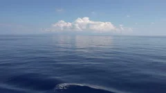 Beautiful Mediterranean Ocean blue white clouds 4K 038