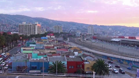 0421 Sunset at Valparaiso Stock Footage 36646887