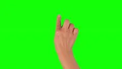 13 Touch touchscreen gestures on green screen