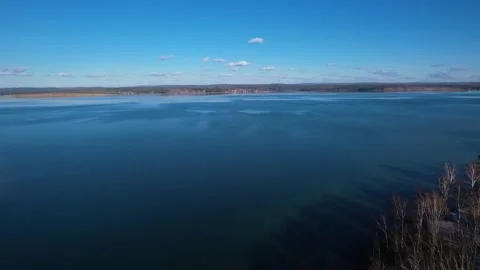 043 Siberian river and forest from above 库存影片 166573428