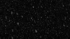 Snow falling. Dense Snowflakes in a Snowstorm.