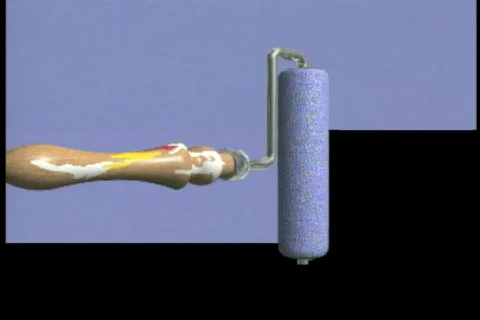 0436 roller paint  Stock Footage 709900