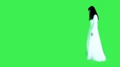 Female ghost on the green screen