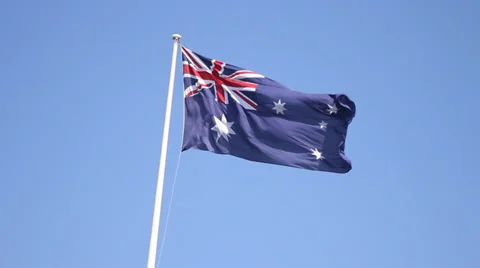 045 AUSTRALIA FLAG2 Stock Footage 34146244