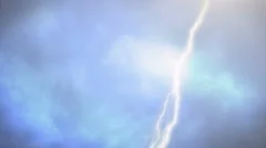 Various Lightning Strikes with sound, rain thunder in cloudy sky, 4K