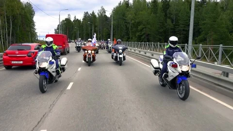 0454 Russian Bikers Vídeos de archivo 160672901