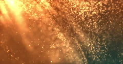 Seamless golden glittering particle background in 4K