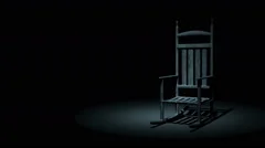 Spooky Rocking Chair on Dark Background