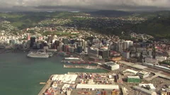 Aerial shot of Wellington City, New Zealand