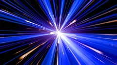 Abstract motion background, blue light streaks moving fast