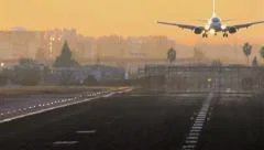 Summer Travel Landing Aircraft Airplane Jet Plane Flight Airport Runway Abroad