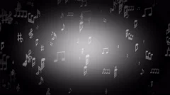 Retro musical background with notes - seamless loop, 4K