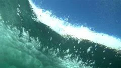Super Slow Motion Underwater Ocean Wave Crashing