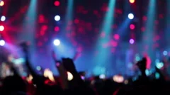Footage of a crowd partying at a rock concert