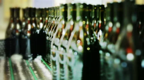 0491Plants for automatic bottling wine Stock Footage 50687254
